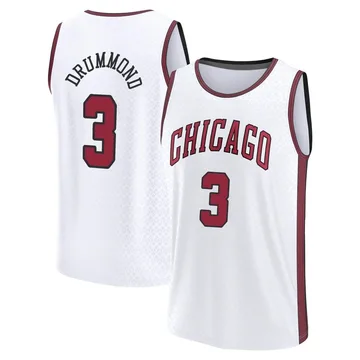 Andre Drummond Men's Fanatics Branded Black Chicago Bulls Fast Break Replica Custom Jersey - Statement Edition